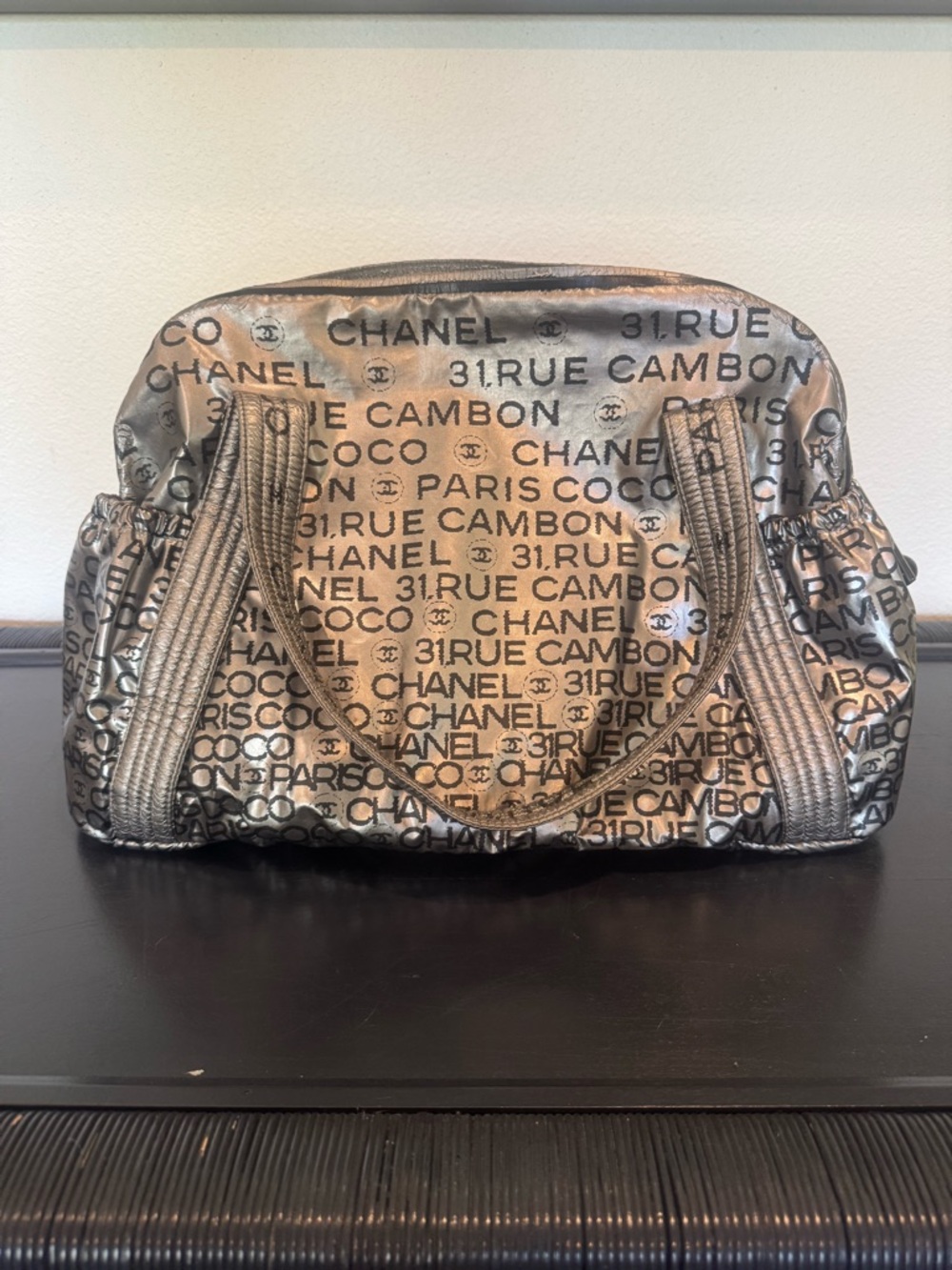 CHANEL Unlimited 31 Rue Cambon Metallic Silver Tote